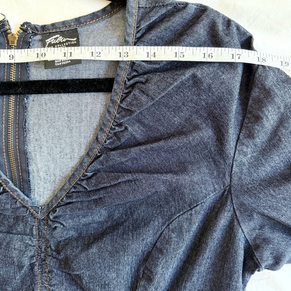 Vintage FUBU Denim Dress Size 16W Y2K Hip Hop Streetwear Long Sleeve - Picture 5 of 12